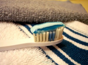 tooth brush, tooth paste